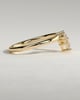 Harper - Pear Round Accent Stone with Curved Band Wedding Ring - 18k Yellow Gold