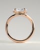 Hayley - Oval Solitaire with Twist Band - 18k Rose Gold