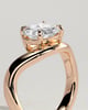 Hayley - Oval Solitaire with Twist Band - 18k Rose Gold