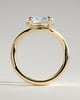 Hayley - Oval Solitaire with Twist Band - 18k Yellow Gold