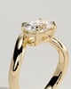 Hayley - Oval Solitaire with Twist Band - 18k Yellow Gold