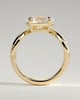 Hayley - Oval Solitaire with Twist Band - 18k Yellow Gold