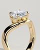 Hayley - Oval Solitaire with Twist Band - 18k Yellow Gold