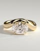 Hayley - Oval Solitaire with Twist Band - 18k Yellow Gold
