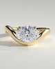 Hayley - Oval Solitaire with Twist Band - 18k Yellow Gold