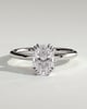 Helena  Elongated Cushion Solitaire with Triple-Split Claws - 18k White Gold