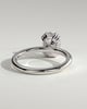 Helena  Elongated Cushion Solitaire with Triple-Split Claws - 18k White Gold