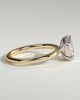 Helena  Elongated Cushion Solitaire with Triple-Split Claws - 18k Yellow Gold / 18k White Gold