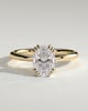 Helena  Elongated Cushion Solitaire with Triple-Split Claws - 18k Yellow Gold