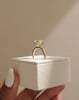 Helena  Elongated Cushion Solitaire with Triple-Split Claws Lifestyle Image