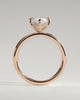 Hellen - Marquise Claw Solitaire with Hidden Halo Engagement Ring - 18k Rose Gold High Setting