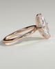 Hellen - Marquise Claw Solitaire with Hidden Halo Engagement Ring - 18k Rose Gold High Setting
