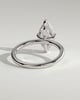 Hellen - Marquise Claw Solitaire with Hidden Halo Engagement Ring - 18k White Gold High Setting