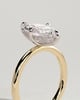 Hellen - Marquise Claw Solitaire with Hidden Halo Engagement Ring - 18k Yellow Gold / 18k White Gold High Setting