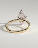 Hellen - Marquise Claw Solitaire with Hidden Halo Engagement Ring - 18k Yellow Gold / 18k White Gold High Setting