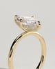 Hellen - Marquise Claw Solitaire with Hidden Halo Engagement Ring - 18k Yellow Gold High Setting