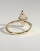 Hellen - Marquise Claw Solitaire with Hidden Halo Engagement Ring - 18k Yellow Gold High Setting