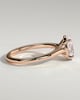Hilary - Oval 4 Claw Solitaire with Cathedral Setting Engagement Ring - 18k Rose Gold