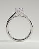 Hilary - 4 Claw Oval Solitaire - 18k White Gold