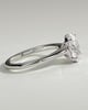 Hilary - Oval 4 Claw Solitaire with Cathedral Setting Engagement Ring - 18k White Gold