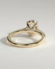 Hilary - Oval 4 Claw Solitaire with Cathedral Setting Engagement Ring - 18k Yellow Gold