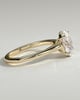 Hilary - Oval 4 Claw Solitaire with Cathedral Setting Engagement Ring - 18k Yellow Gold