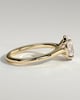 Hilary - Oval 4 Claw Solitaire with Cathedral Setting Engagement Ring - 18k Yellow Gold