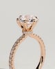Holly - 6 Claw Pav Round Solitaire with Hidden Halo - 18k Rose Gold
