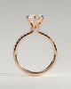 Holly - 6 Claw Pav Round Solitaire with Hidden Halo - 18k Rose Gold