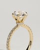 Holly - 6 Claw Pav Round Solitaire with Hidden Halo - 18k Yellow Gold