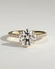 Holly - 6 Claw Pav Round Solitaire with Hidden Halo - 18k Yellow Gold