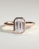 Imani - Bezel Set Emerald Solitaire - 18k Rose Gold