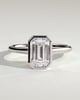 Imani - Bezel Set Emerald Solitaire - 18k White Gold