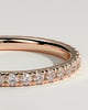 Ingrid - Classic Full Pave Band Wedding Ring - 18k Rose Gold