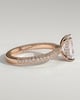 Irene - Radiant Solitaire with Hidden Halo and Triple Pave - 18k Rose Gold