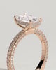 Irene - Radiant Solitaire with Hidden Halo and Triple Pave - 18k Rose Gold