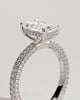Irene - Radiant Solitaire with Hidden Halo and Triple Pave - 18k White Gold