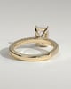 Irene - Radiant Solitaire with Hidden Halo and Triple Pave - 18k Yellow Gold