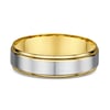 Isaiah Mens Wedding Ring - 9k Yellow Gold / 9k White Gold