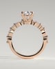 Jacinta - Pear Solitaire with Accent Band - 18k Rose Gold