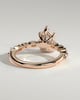 Jacinta - Pear Solitaire with Accent Band - 18k Rose Gold