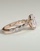 Jacinta - Pear Solitaire with Accent Band - 18k Rose Gold