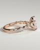 Jacinta - Pear Solitaire with Accent Band - 18k Rose Gold