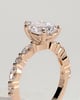 Jacinta - Pear Solitaire with Accent Band - 18k Rose Gold