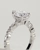 Jacinta - Pear Solitaire with Accent Band - 18k White Gold