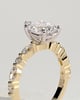 Jacinta - Pear Solitaire with Accent Band - 18k Yellow Gold / 18k White Gold