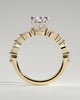 Jacinta - Pear Solitaire with Accent Band - 18k Yellow Gold / 18k White Gold