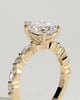Jacinta - Pear Solitaire with Accent Band - 18k Yellow Gold
