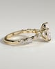 Jacinta - Pear Solitaire with Accent Band - 18k Yellow Gold