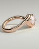 Jackie - Pear 4 East West Claw Solitaire with Bypass Band  Engagement Ring - 18k Rose Gold